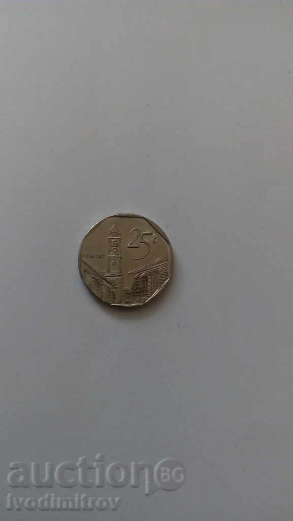 Cuba 25 cent. 1998