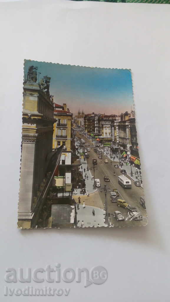 Postcard Marseille La Canebiere 1956