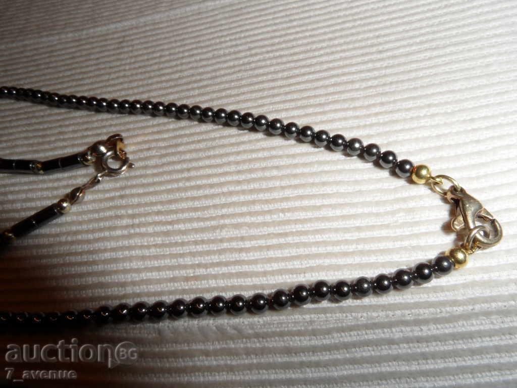 NECKLACE and BRACELET - very beautiful and fresh, hematite, gold??? with price 29.99 BGN | € 15.33 NECKLACE and BRACELET - very beautiful and fresh, hematite, gold??? with price 29.99 BGN | € 15.33
