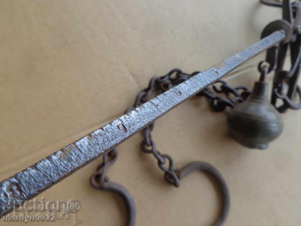 Auction Ottoman steelyard scale with a mace-shaped weight Auction Ottoman steelyard scale with a mace-shaped weight
