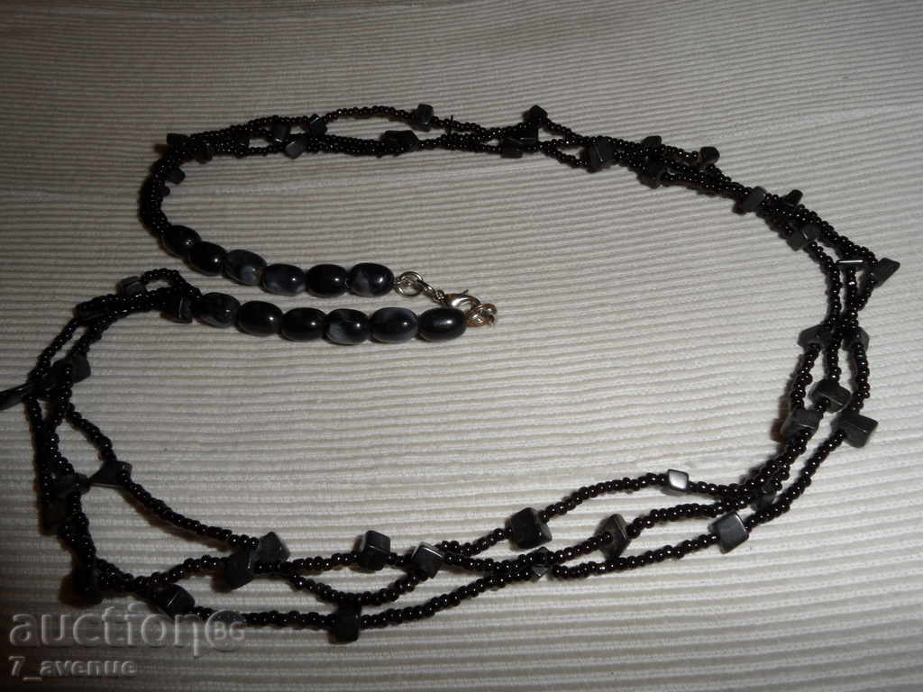 COLIER original, frumos, 60cm, onix. Promoții de Crăciun!!!!