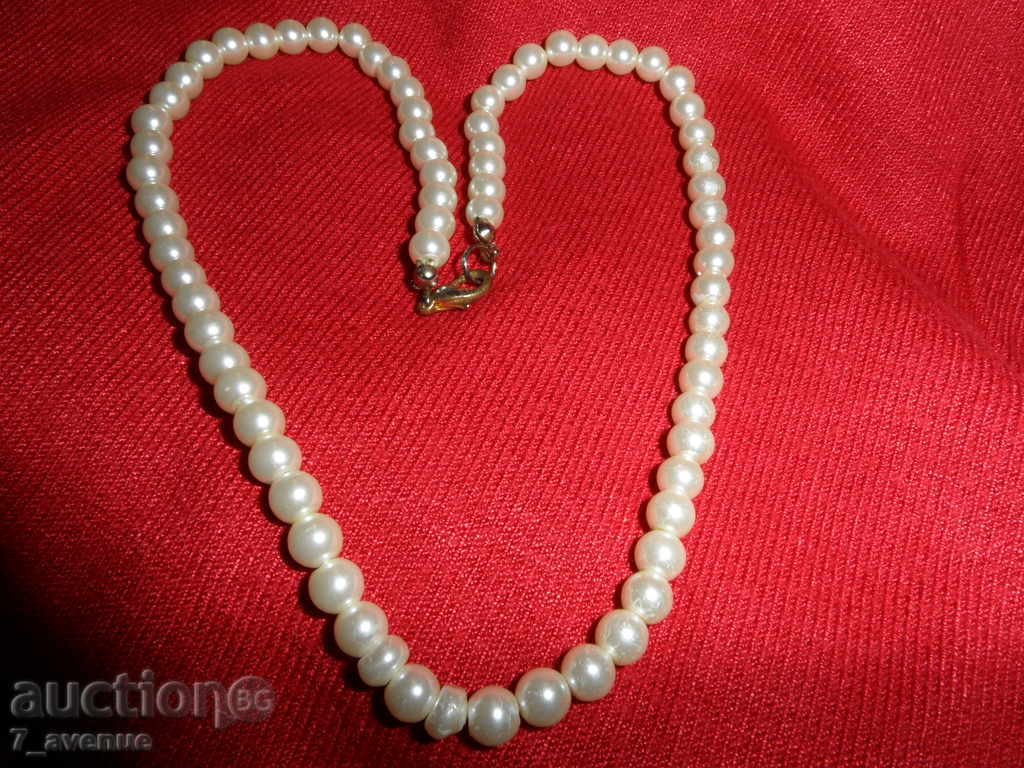 Perle albe 40 cm, diametru 6mm