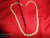 WHITE pearls 40 cm, diam. up to 7mm