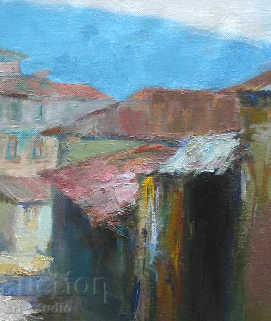 În jurul orașului vechi - vopsele în ulei - 5