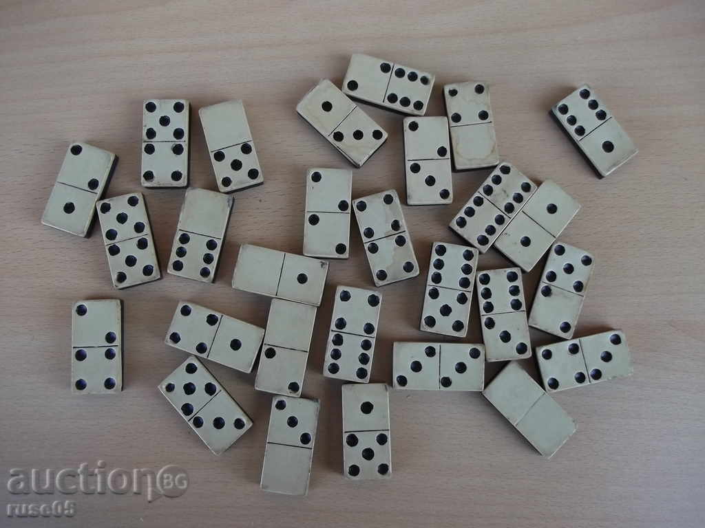 Lot of 28 pcs. old domino tiles with price 20.00 BGN | € 10.23 Lot of 28 pcs. old domino tiles with price 20.00 BGN | € 10.23