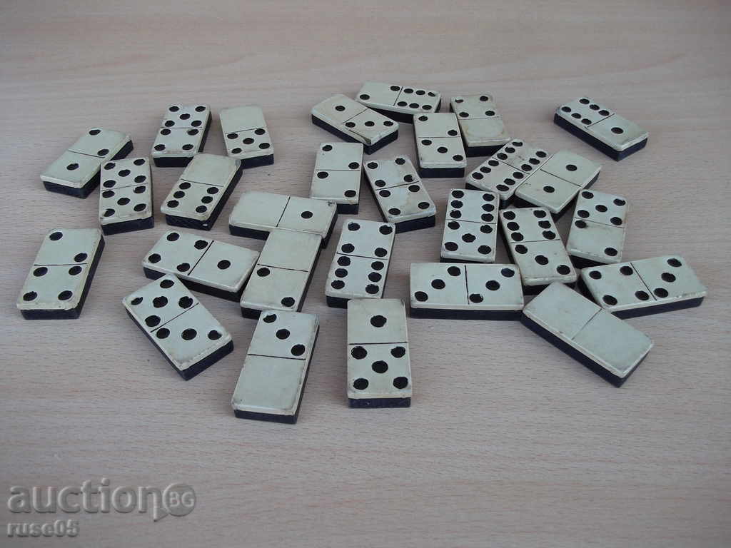 Lot of 28 pcs. old domino tiles