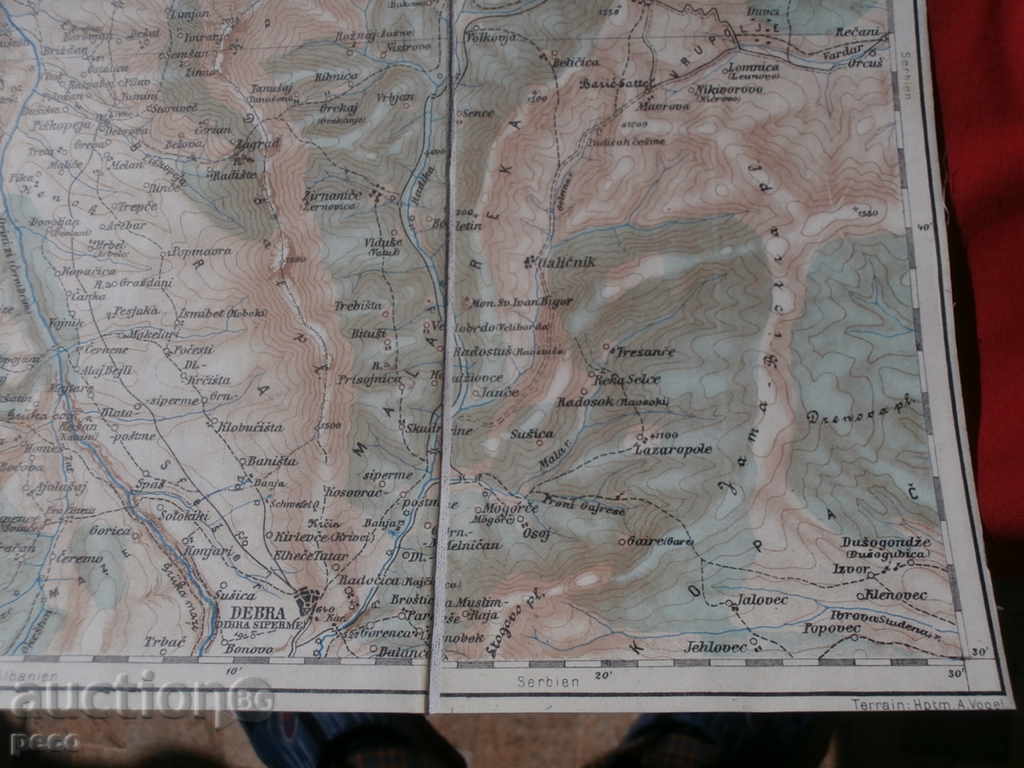 Μια άθλια παλιά κάρτα στο ύφασμα - 5