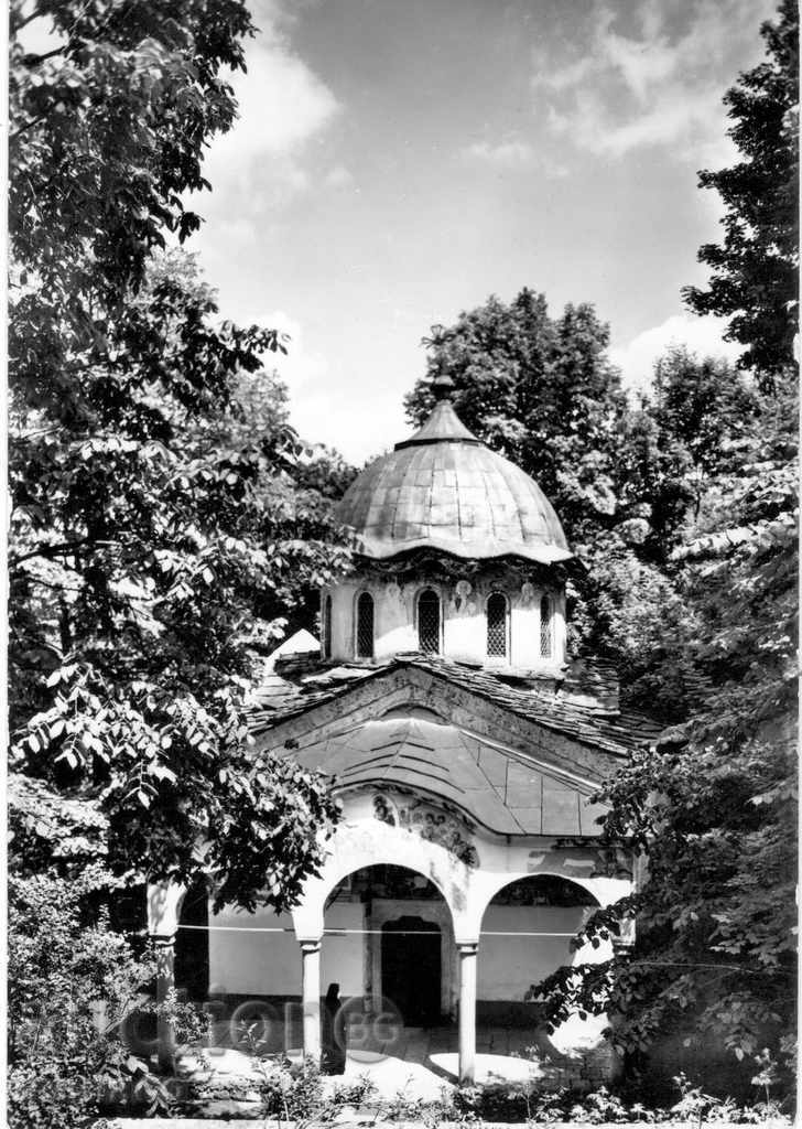 Old postcard - Sokolski monastery, church