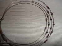 Μωβ κολιέ χάντρα με χαλαζία