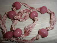Masini / colier cu bile roz mari - 110 cm, diam28mm