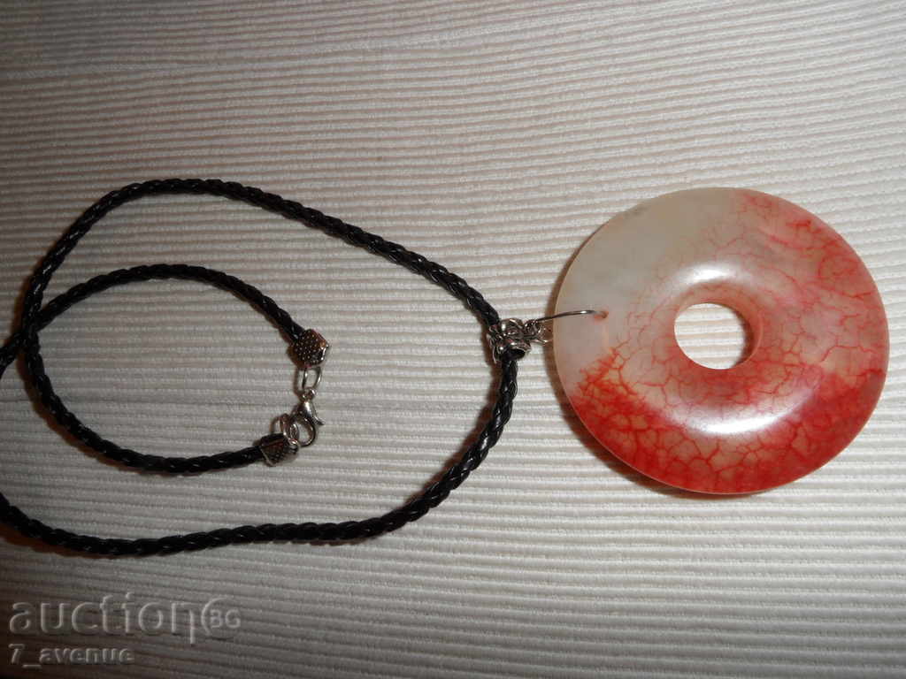 Delivery of Necklace, leather and natural stone 44/5.5cm Unique! ! ! JADE Delivery of Necklace, leather and natural stone 44/5.5cm Unique! ! ! JADE