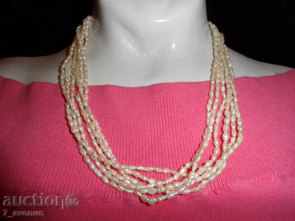 NECKLACE est. pearls 6 rows 42cm. Christmas promotions!!!!!!!!!