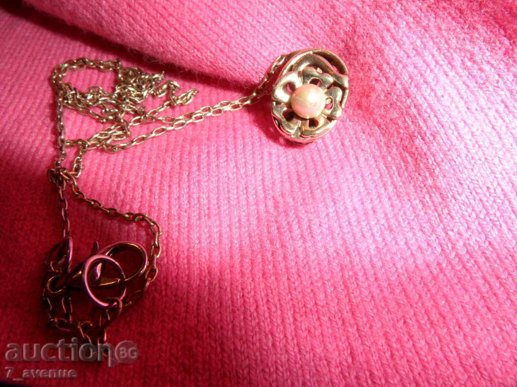 Παράδοση Κολιέ ασημένιο μαργαριτάρι 925