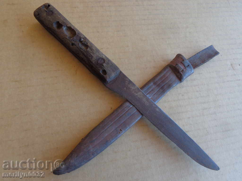 Hand forged shepherd's knife with buffalo horns, karaoke - 5 Hand forged shepherd's knife with buffalo horns, karaoke - 5