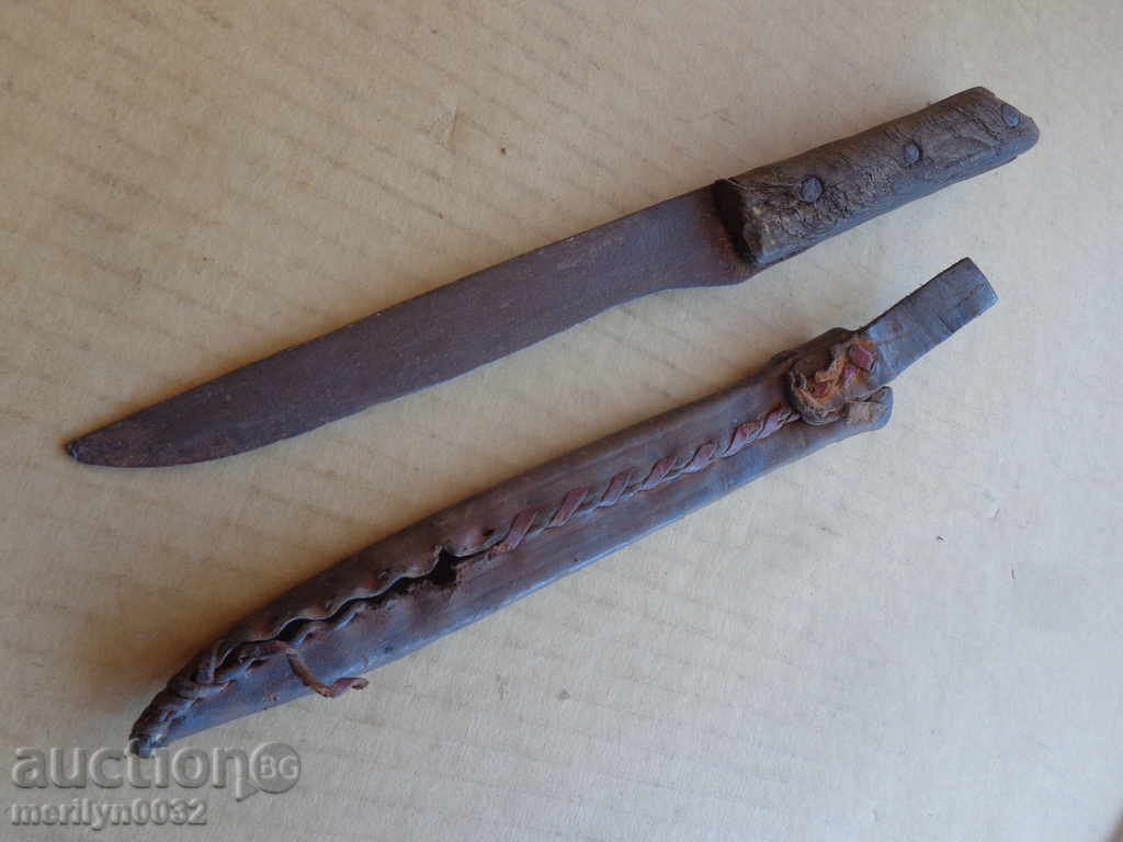 Hand forged shepherd's knife with buffalo horns, karaoke - 6 Hand forged shepherd's knife with buffalo horns, karaoke - 6