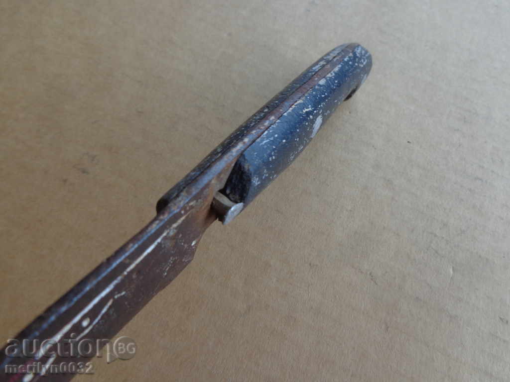 Old manual forged knife, blade with engraved dagger - 5 Old manual forged knife, blade with engraved dagger - 5