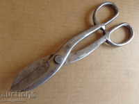 Old forged scissors for wrought iron sheet