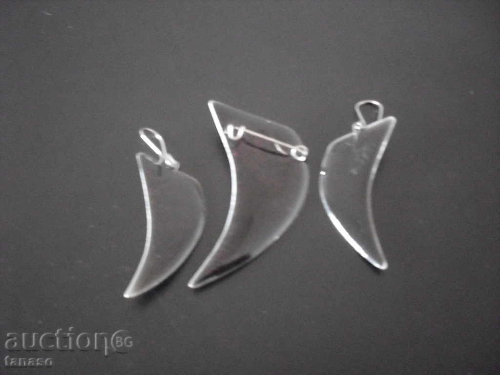 Комплект ръчно изработени обеци и брошка с цена € 9.00 | 17.60 лв.