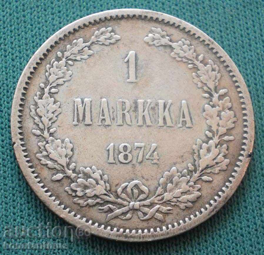 Russia Alexander II 1 Brand 1874 Very Rare Finland