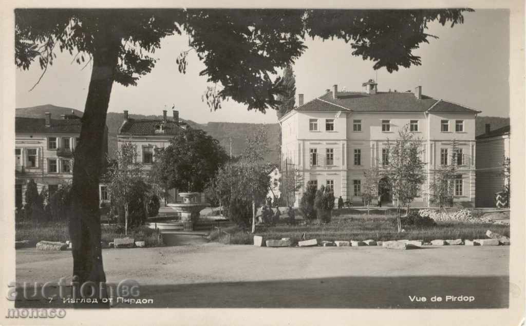 Old postcard - Pirdop, city view