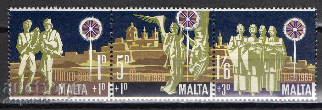 1969. Malta. Crăciun. Triptic.