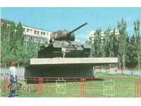 Old Postcard - Tank T-34 - Monument