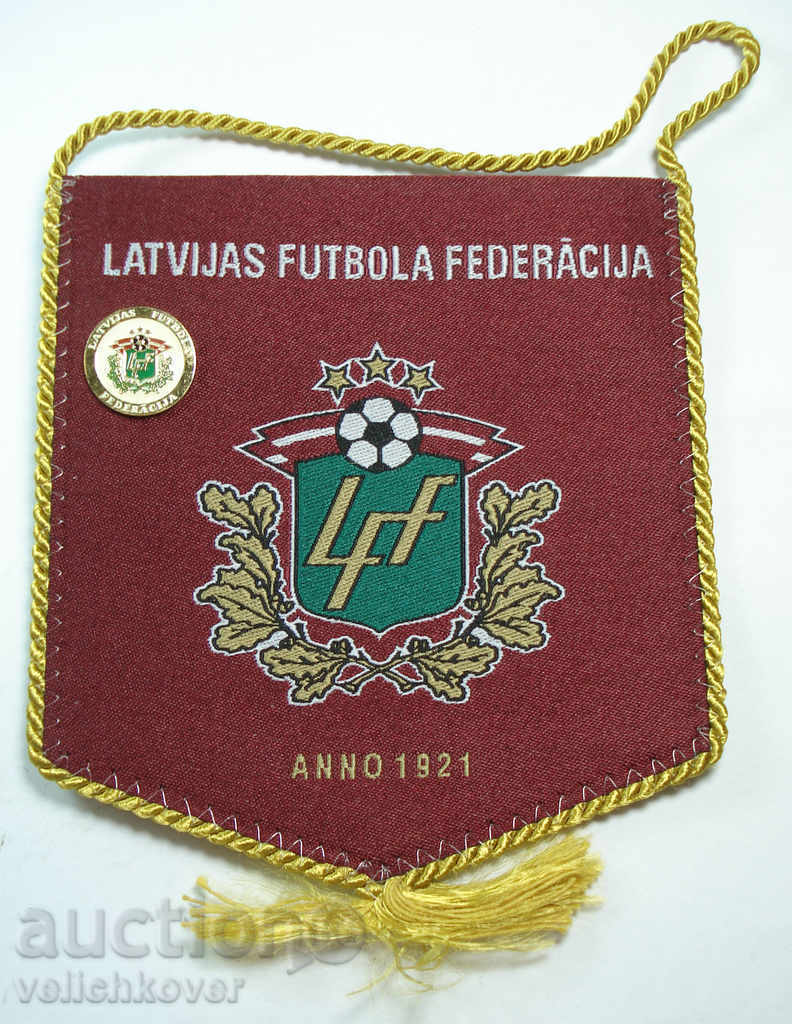 11631 Letonia semn și pavilion de fotbal a Uniunii Letonia