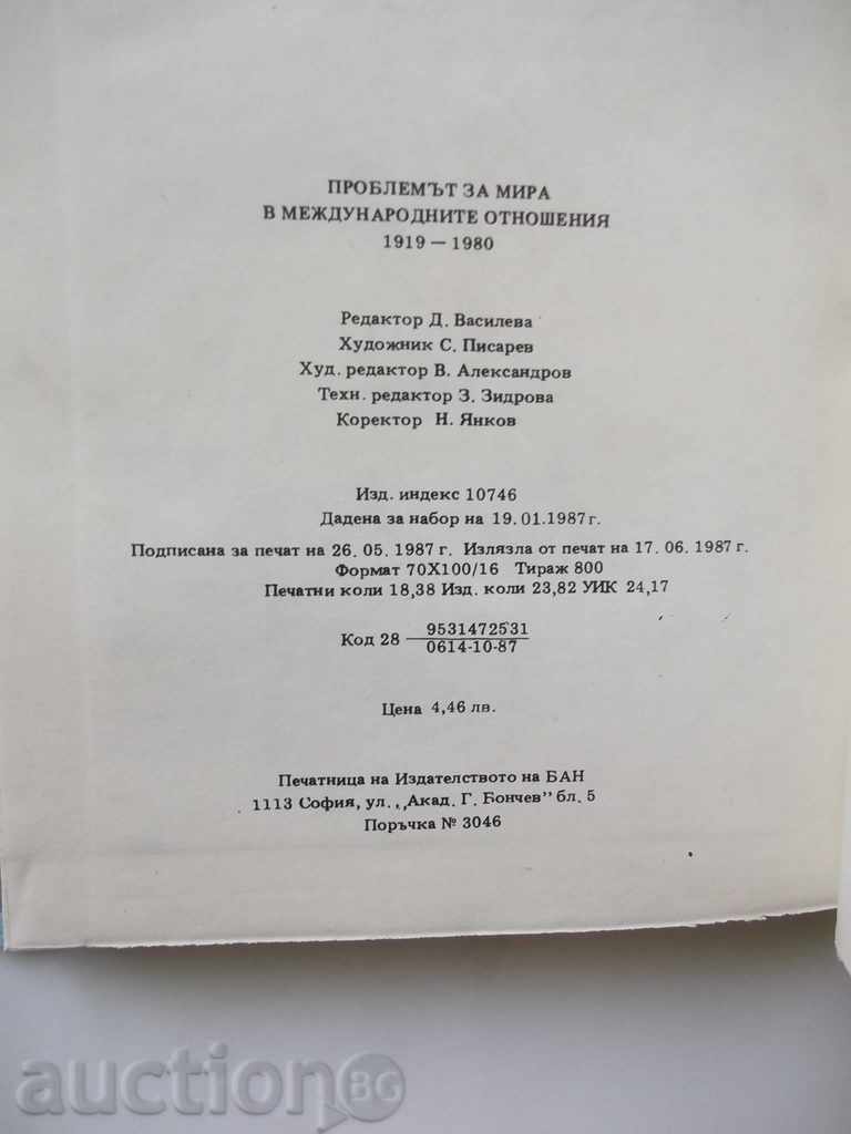 Auction The Problem of Peace in International Relations 1919-1980 Auction The Problem of Peace in International Relations 1919-1980