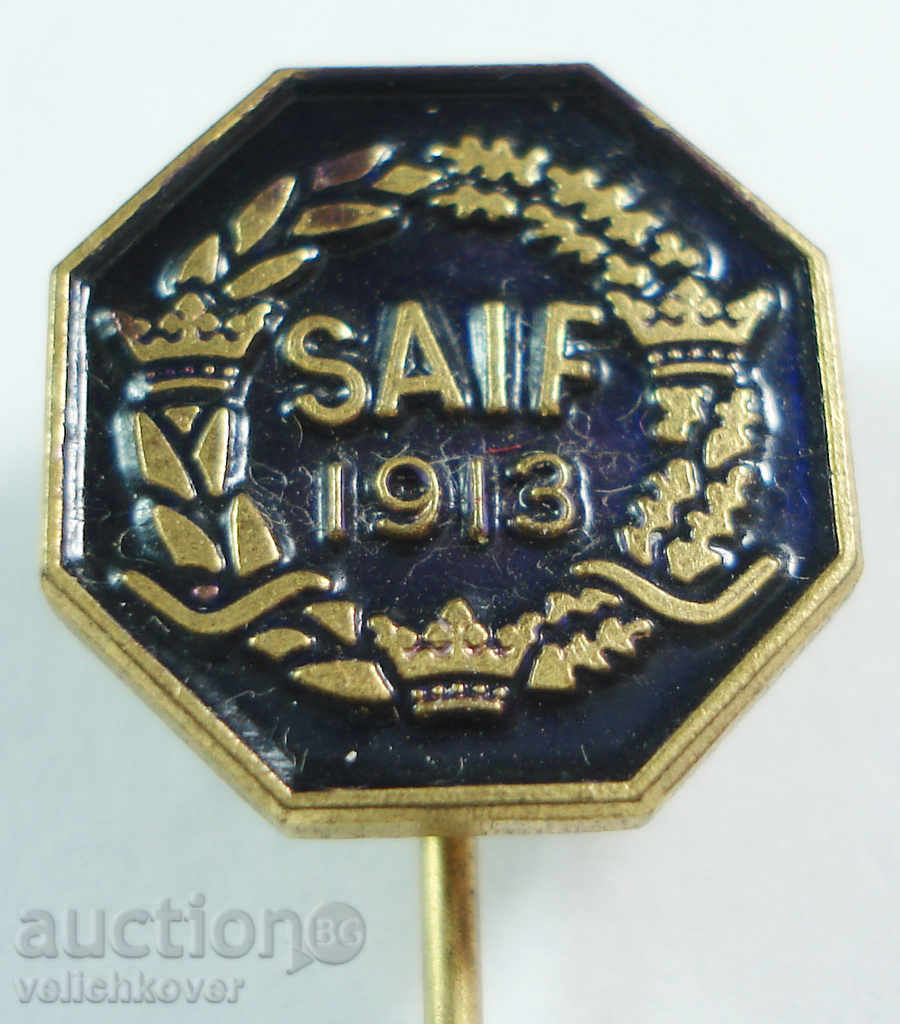 11723 Σουηδική Ακαδημία των φοιτητών του αθλητισμού σμάλτο SAIF-1913