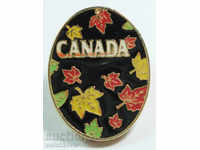 11725 Canada sign with Maple leaves enamel on pin