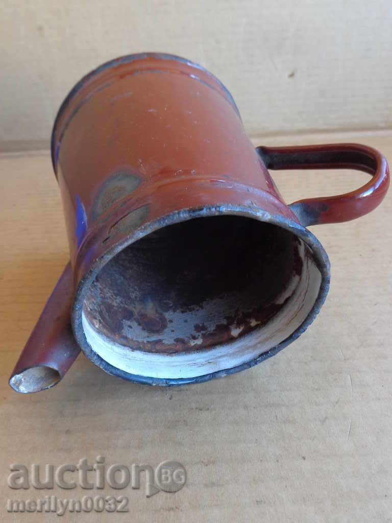 Enamelled teapot kettle, pot with enamel jug - 6 Enamelled teapot kettle, pot with enamel jug - 6