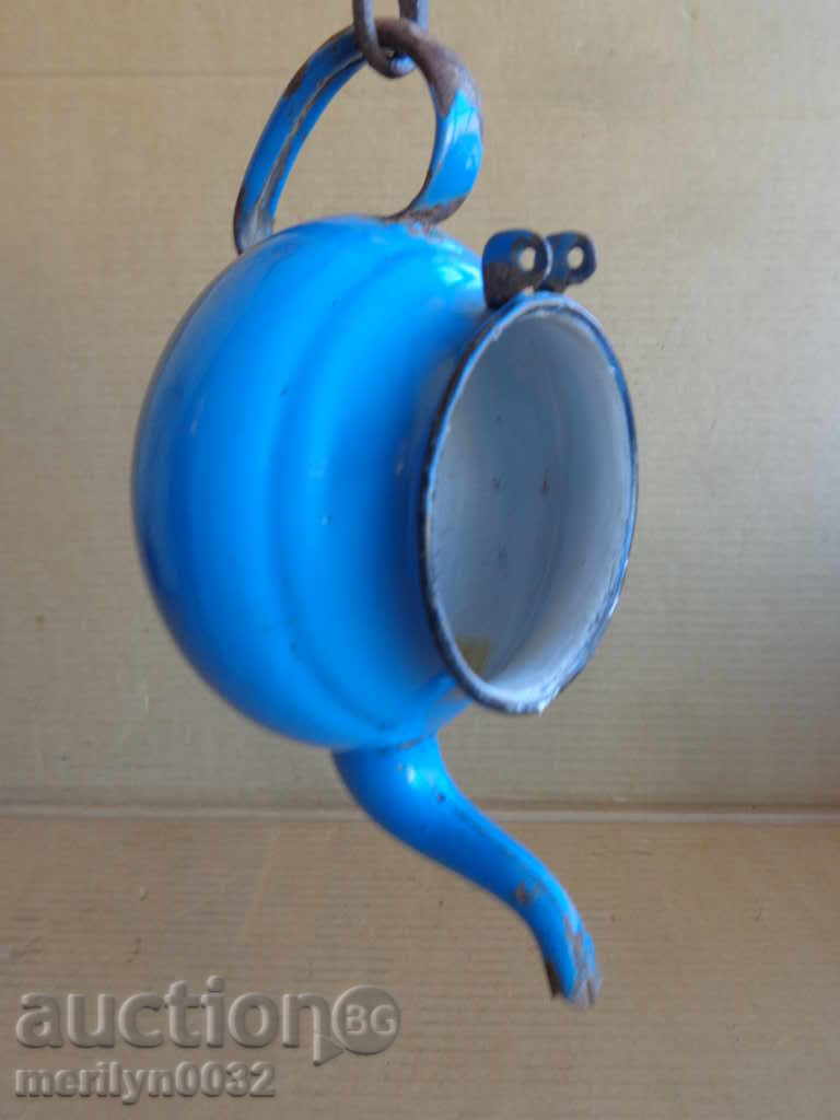 Enamelled teapot kettle, pot with enamel jug - 5 Enamelled teapot kettle, pot with enamel jug - 5