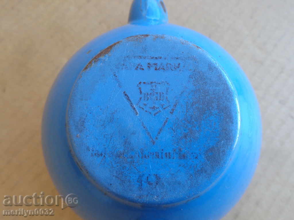 Enamelled teapot kettle, pot with enamel jug - 6 Enamelled teapot kettle, pot with enamel jug - 6