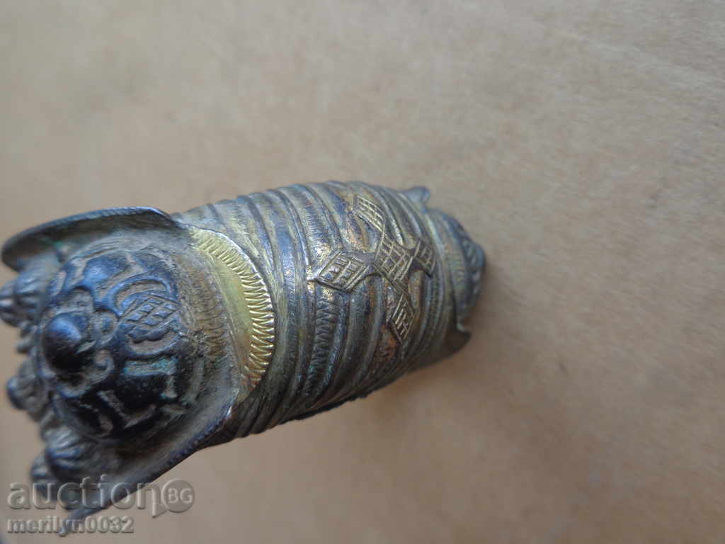 Renaissance bracelet, horn, jewelry, silver, gold-plated, cross - 5 Renaissance bracelet, horn, jewelry, silver, gold-plated, cross - 5