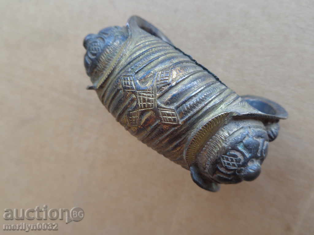 Renaissance bracelet, horn, jewelry, silver, gold-plated, cross - 7 Renaissance bracelet, horn, jewelry, silver, gold-plated, cross - 7