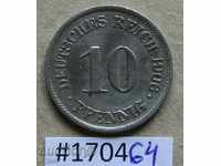 10 pfennig 1906 A-Γερμανία