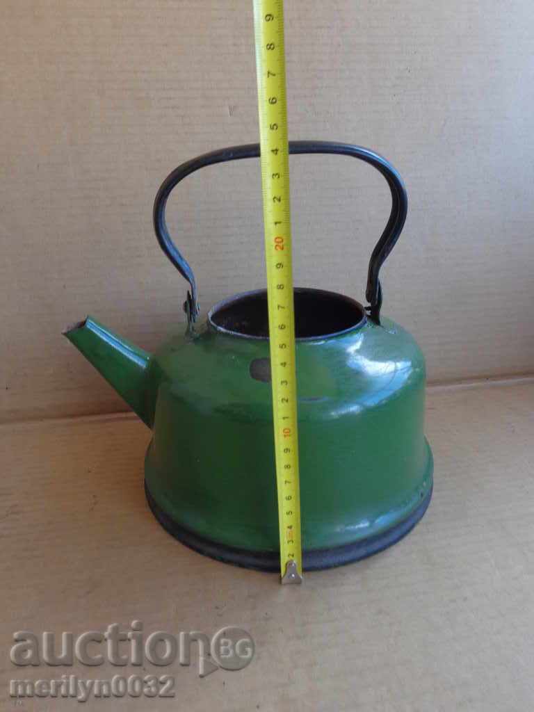 Доставка на Емайлиран чайник от соца, съд с емайл, СССР Доставка на Емайлиран чайник от соца, съд с емайл, СССР