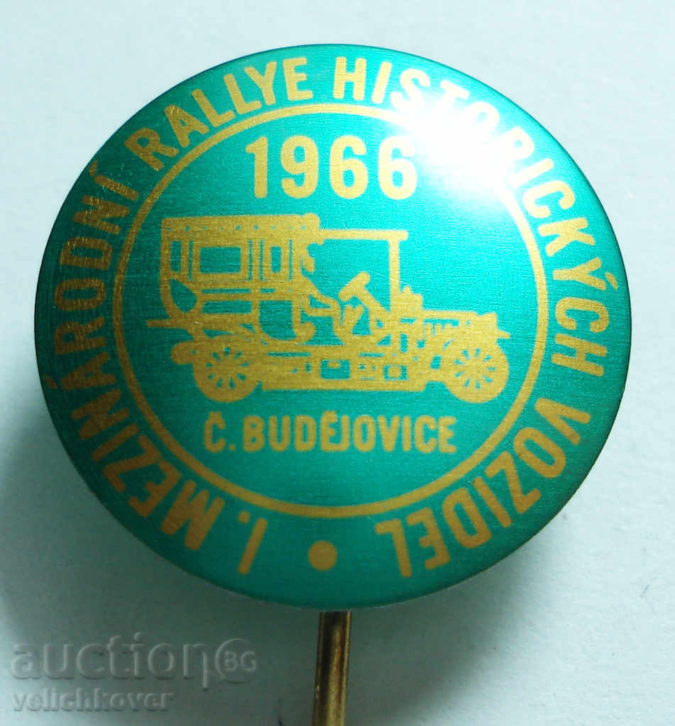 11840 Чехословакия знак І-во рали исторически автомобили1966