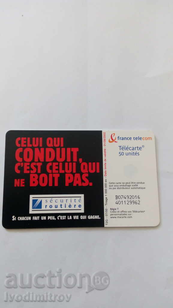 Phonecards France Telecom Securite Routlere