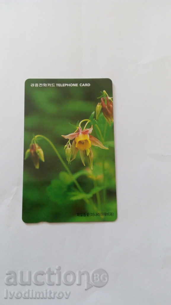Coreeană Telecom Calling Card flori în floare 10000 Won