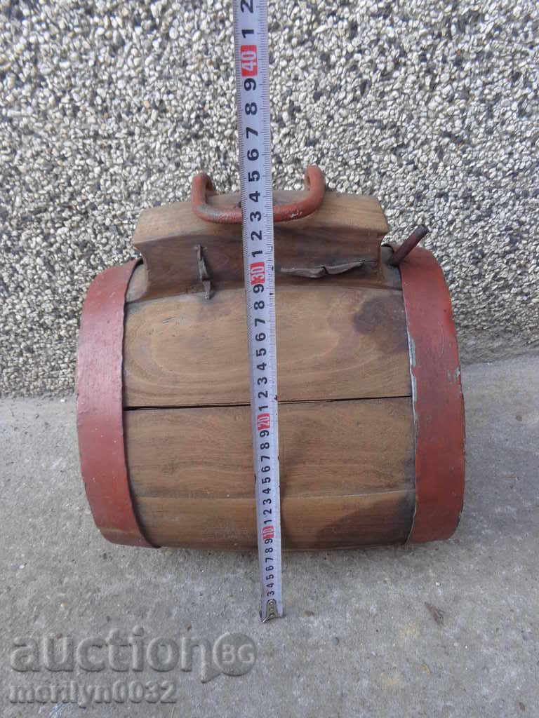 Old bucket, flask, barrel, crank, wooden - 5 Old bucket, flask, barrel, crank, wooden - 5