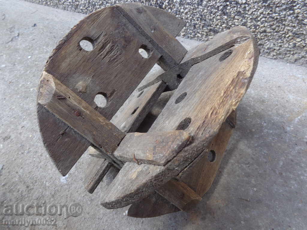 Wood wheel old mechanism piston sprocket - 5