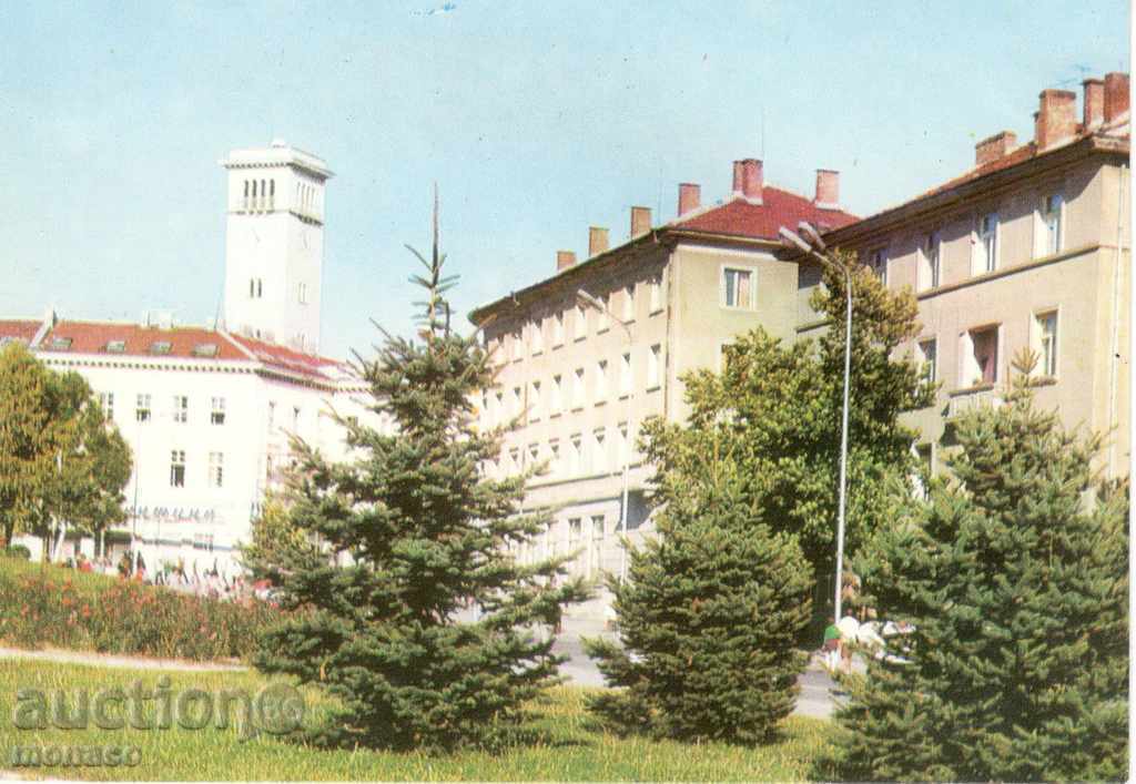 Стара пощенска картичка - Сливен, центърът