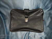 old leather briefcase