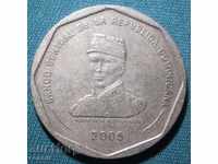 Republica Dominicană 25 Peso 2005 Monedă rară