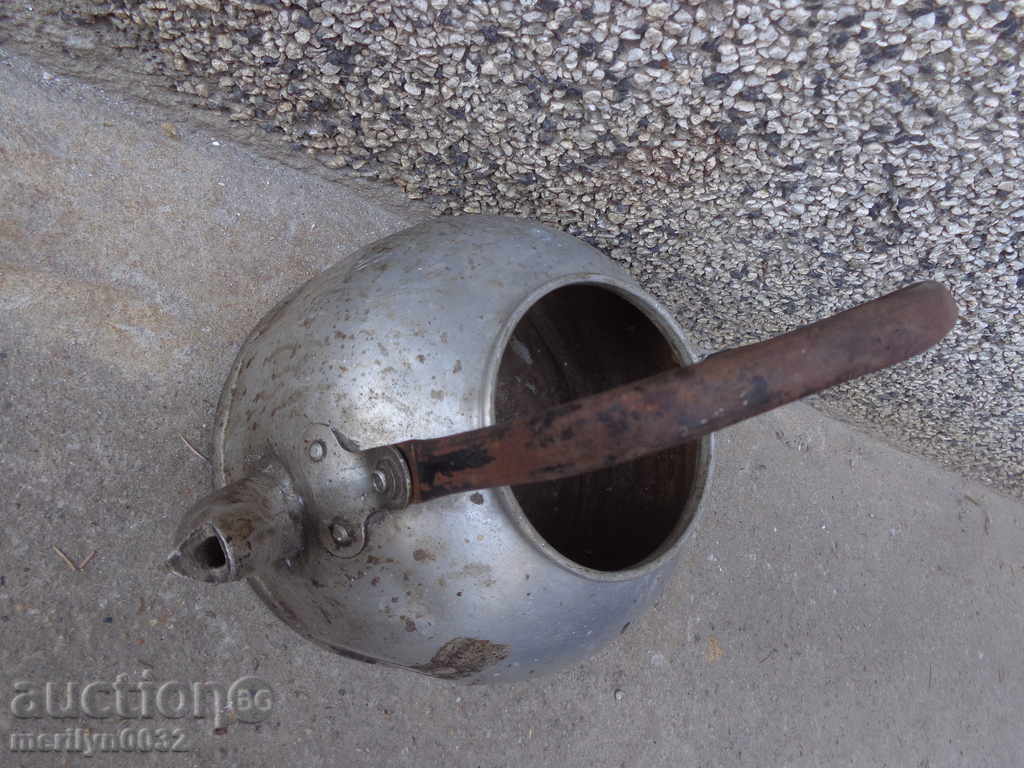 Old aluminum teapot, coffee pot, second world jug with price 49.00 BGN | € 25.05 Old aluminum teapot, coffee pot, second world jug with price 49.00 BGN | € 25.05