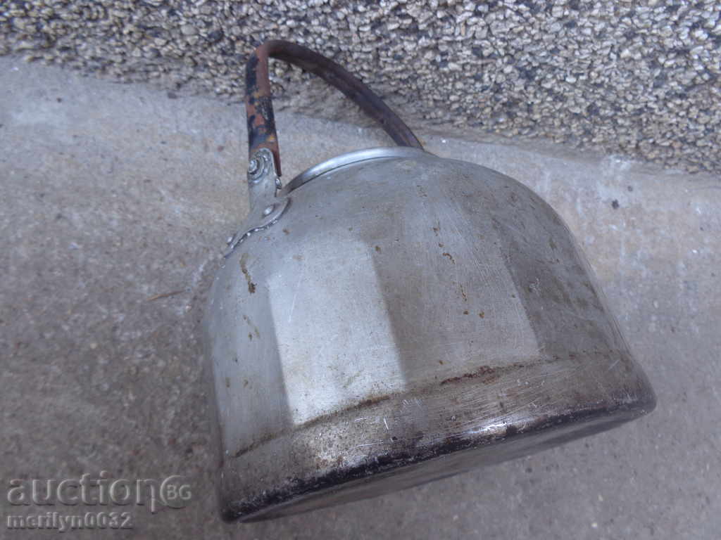 Delivery of Old aluminum teapot, coffee pot, second world jug Delivery of Old aluminum teapot, coffee pot, second world jug