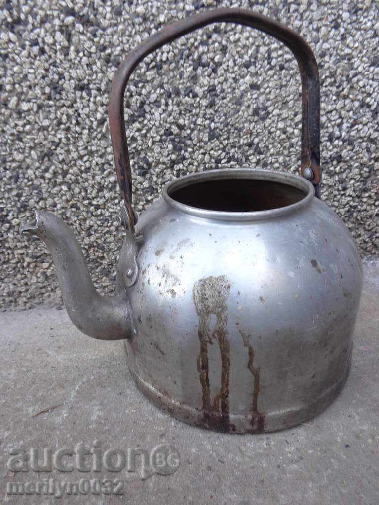 Old aluminum teapot, coffee pot, second world jug - 7 Old aluminum teapot, coffee pot, second world jug - 7