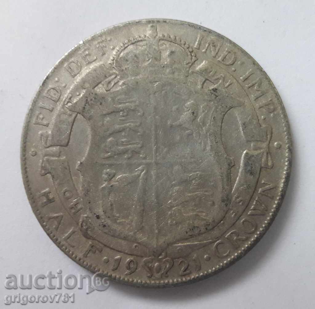 1/2 Краун сребро 1921 - Великобритания - сребърна монета 1 с цена € 10.23 | 20.01 лв.
