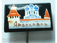 12061 USSR sign painted by hand varnish Jaroslaw city
